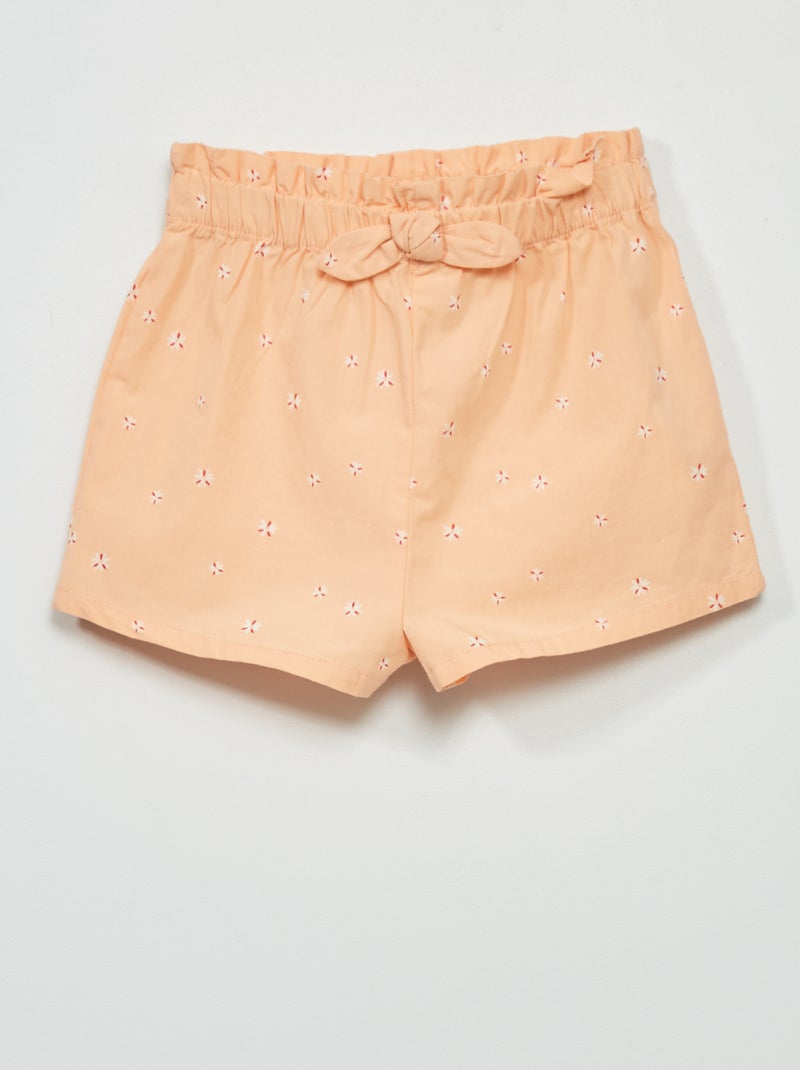 Short de popelina con estampado ROSA - Kiabi