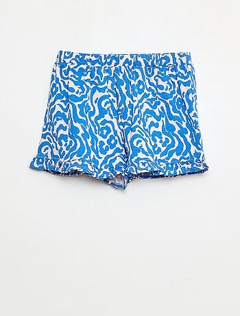 Pantalón corto de punto arrugado
