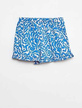 Pantalón corto de punto arrugado