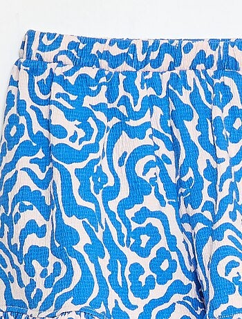 Pantalón corto de punto arrugado