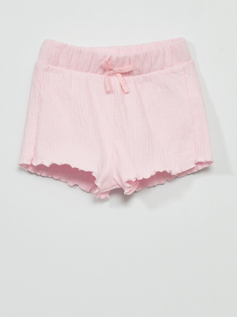 Short de punto fruncido ROSA - Kiabi