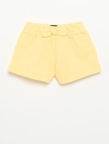 Short de punto jacquard con lazo