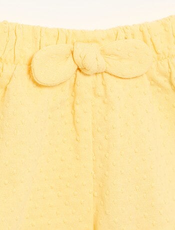 Short de punto jacquard con lazo
