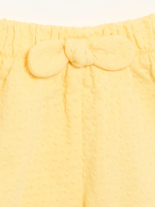 Short de punto jacquard con lazo - Kiabi