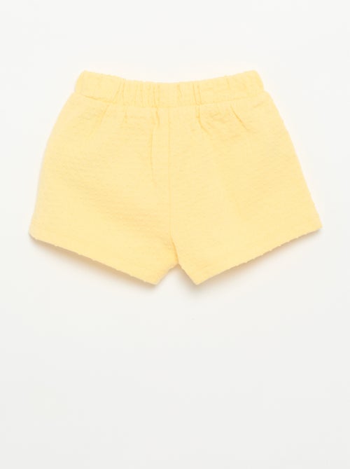 Short de punto jacquard con lazo - Kiabi