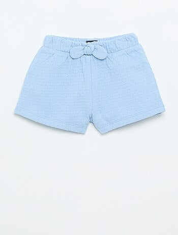 Short de punto jacquard con lazo