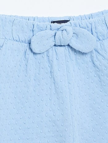 Short de punto jacquard con lazo