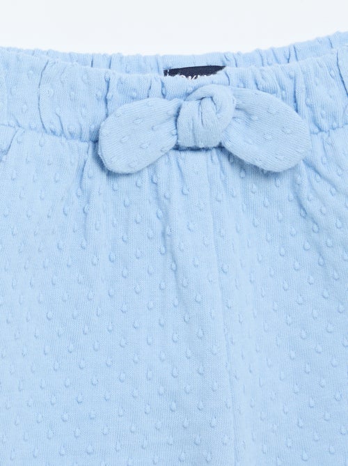 Short de punto jacquard con lazo - Kiabi