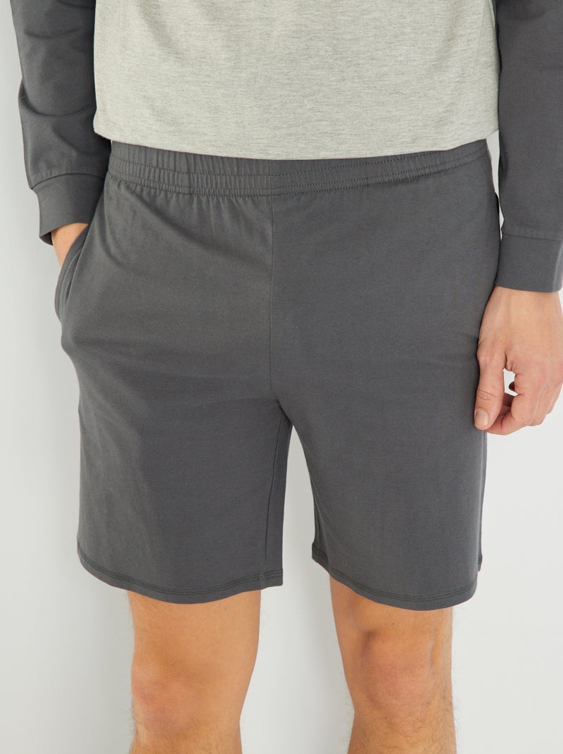 Short de punto liso antractita - Kiabi