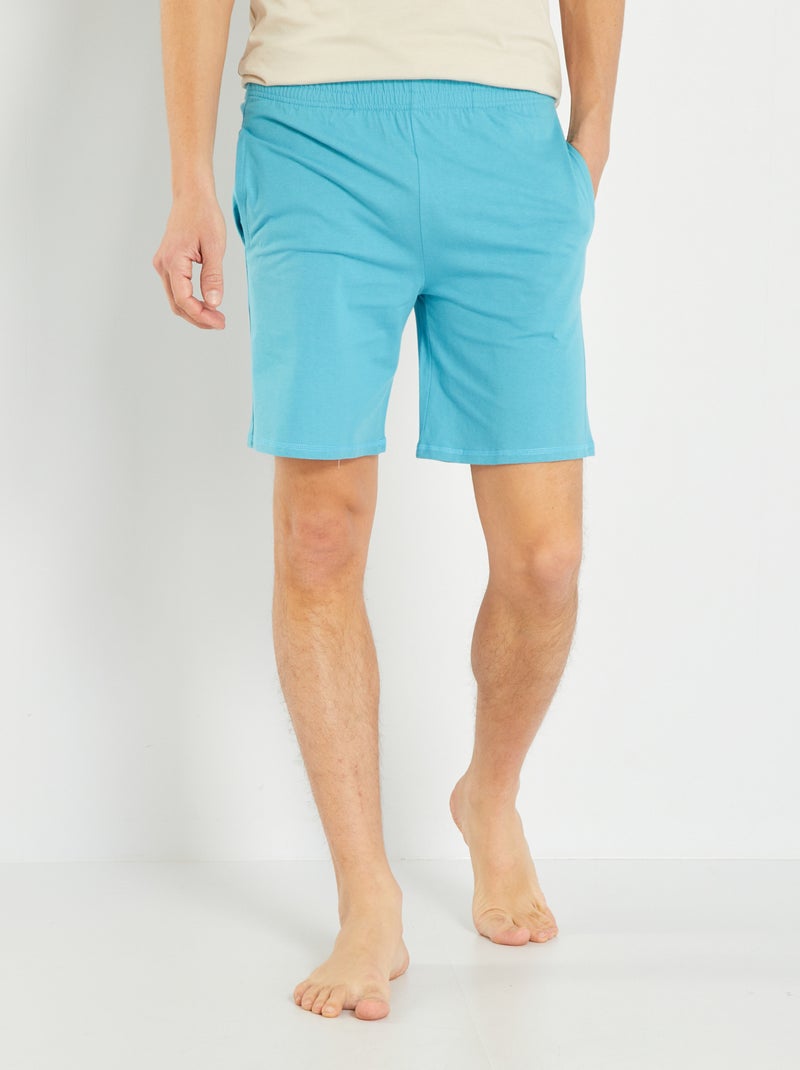 Short de punto liso verde - Kiabi