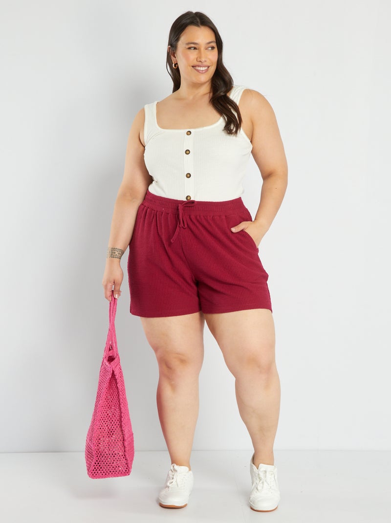 Short de punto ROJO - Kiabi