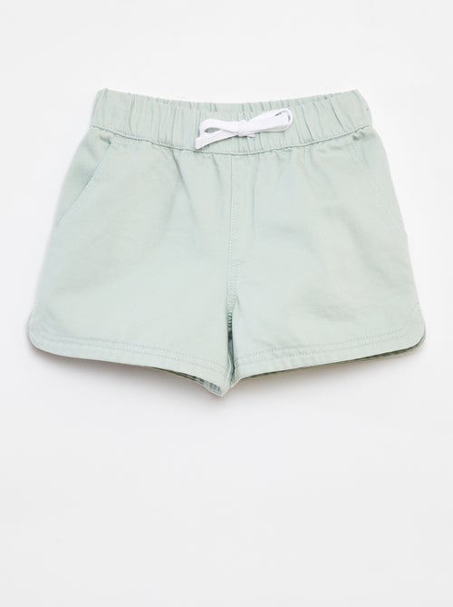 Short de sarga con cintura elástica - Kiabi