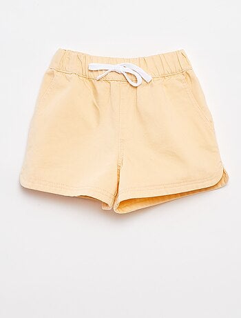 Short de sarga con cintura elástica