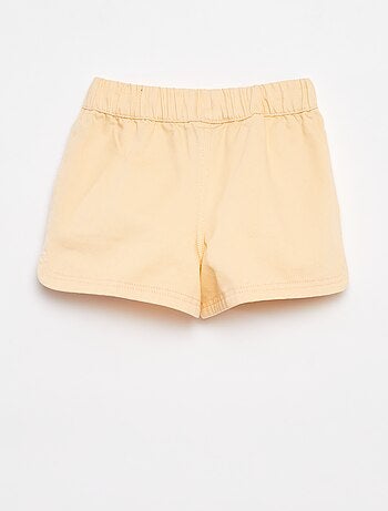 Short de sarga con cintura elástica