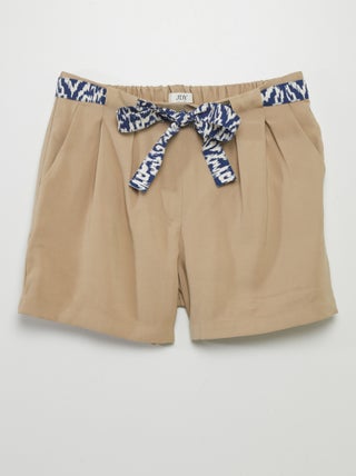 Short de sarga con cinturón estampado 'JDY'