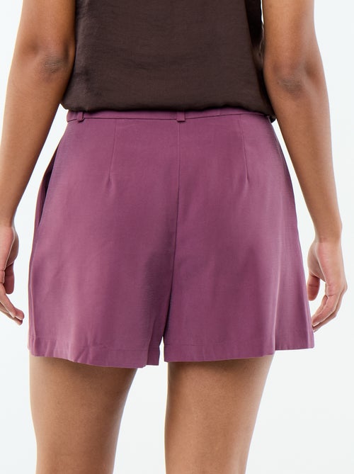 Short de sarga liso con 2 bolsillos - Kiabi