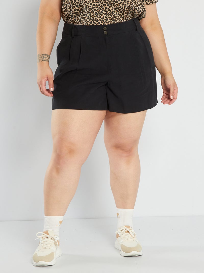 Short de sarga Negro - Kiabi