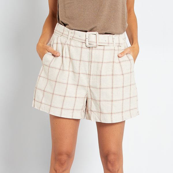 short a cuadros para mujer