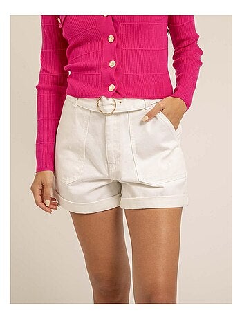 Short de talle alto con cinturón XABEILLE