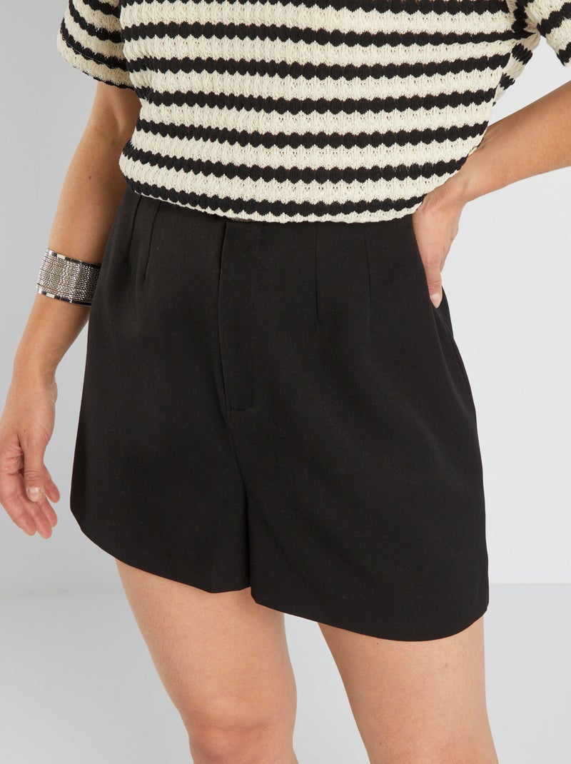 Short de talle alto Negro - Kiabi