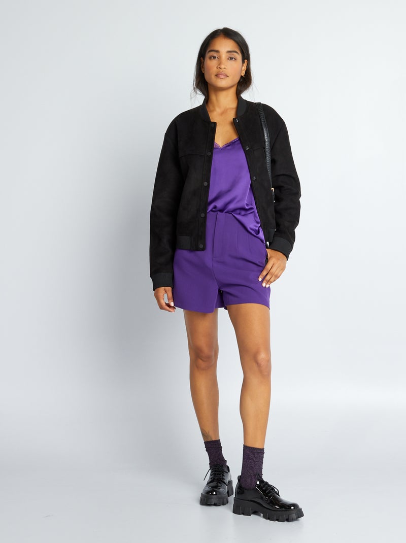 Short de talle alto tipo smart PURPURA - Kiabi