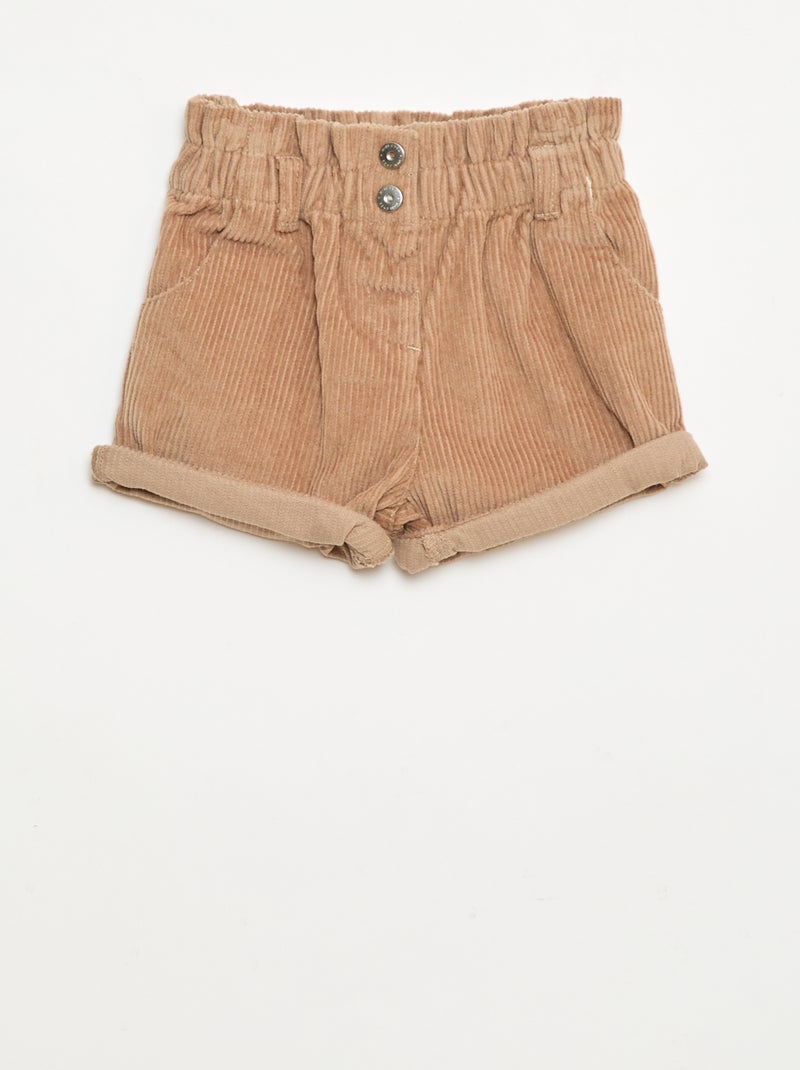 Short de terciopelo Marron - Kiabi