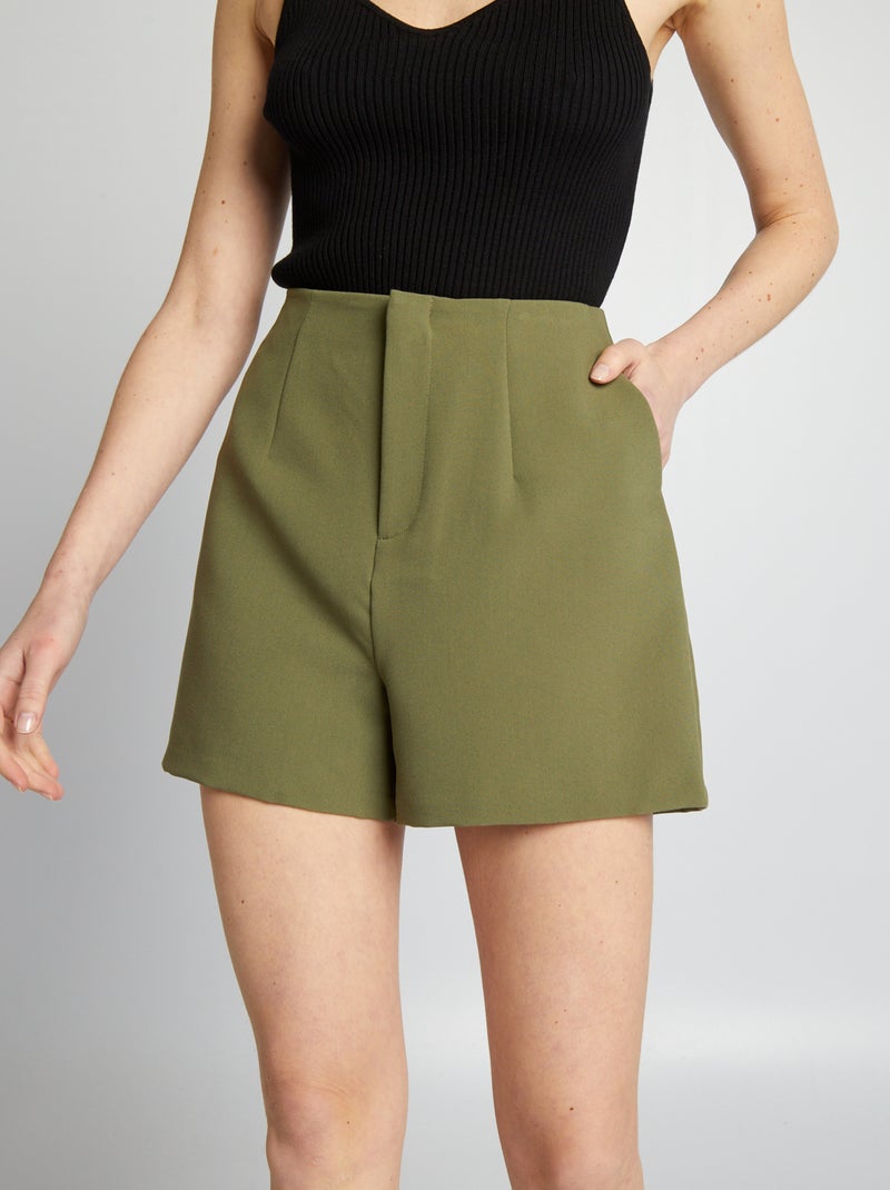 Short de tiro alto smart KAKI - Kiabi
