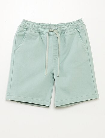 Short denim tricotado