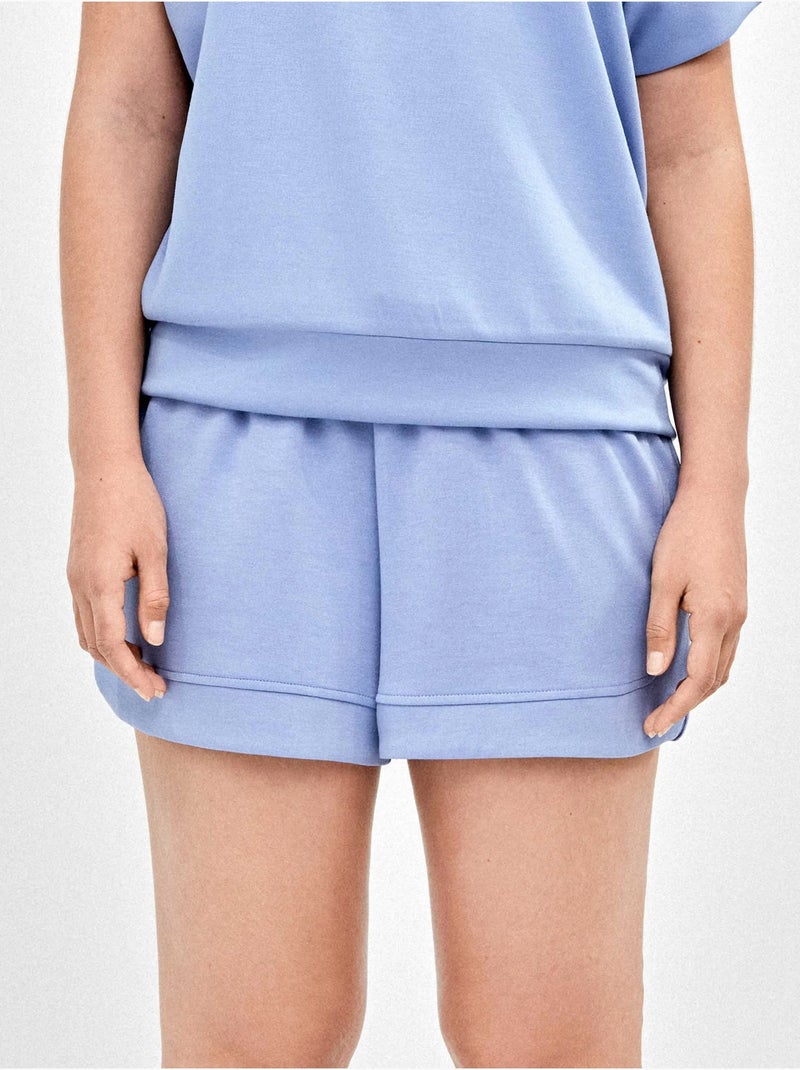 Short deportivo ajustable en tejido extra suave Azul - Kiabi