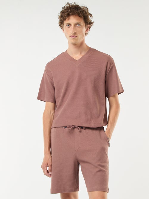 Short deportivo con bolsillos de punto - Kiabi