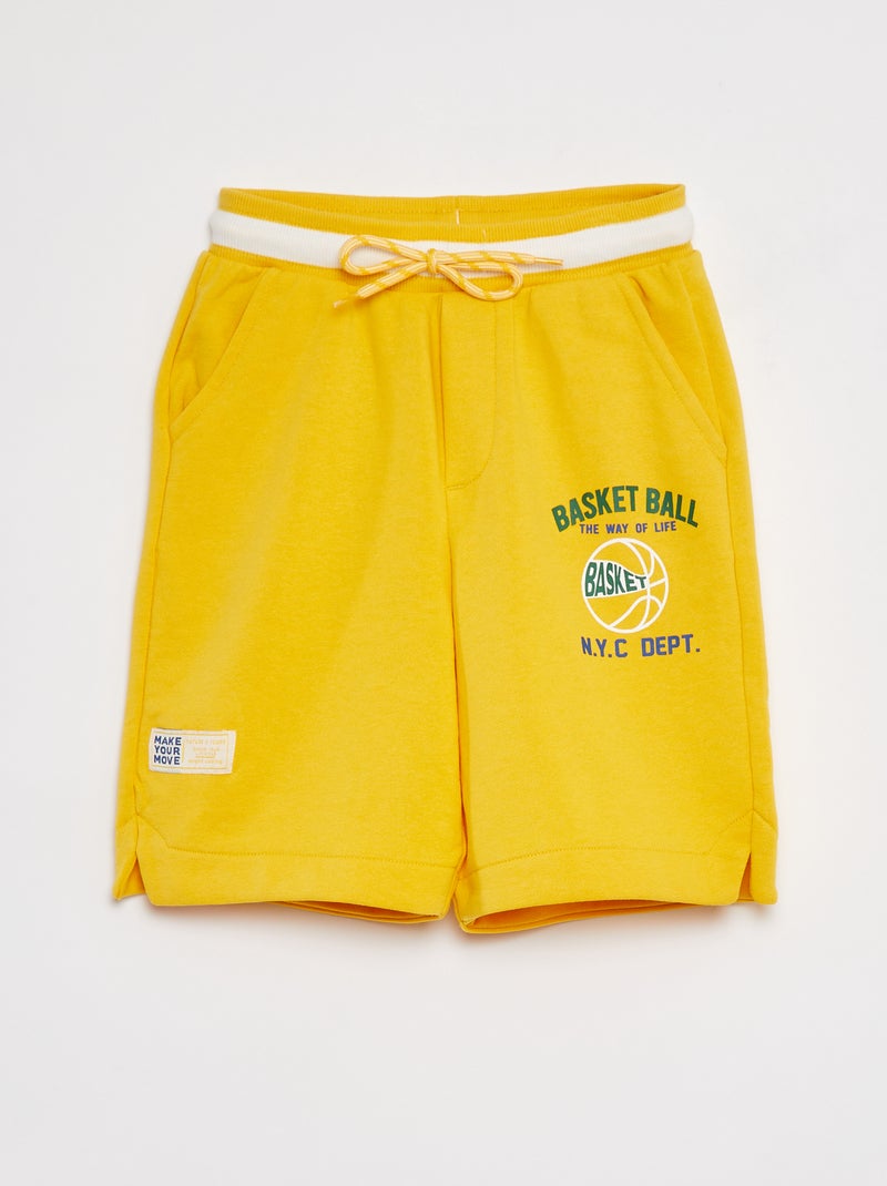 Short deportivo con cintura en contraste AMARILLO - Kiabi
