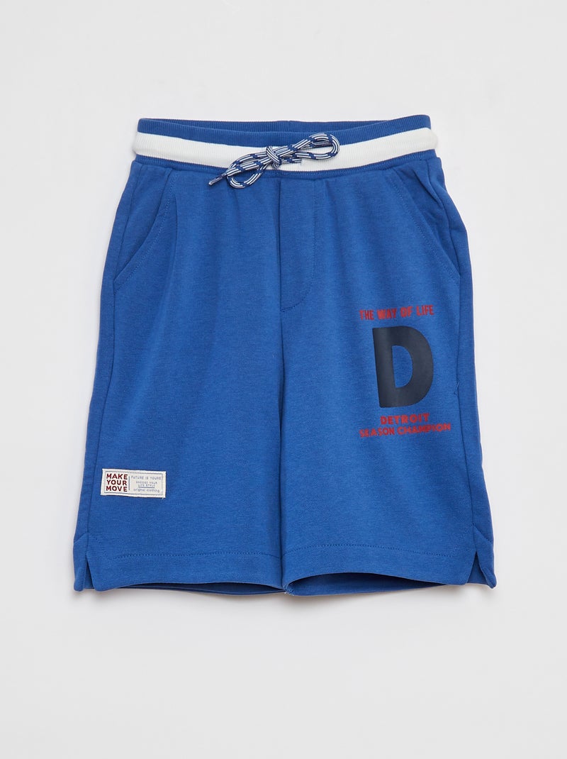 Short deportivo con cintura en contraste AZUL - Kiabi