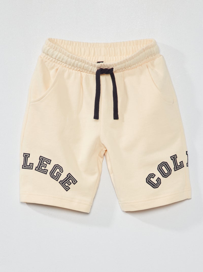 Short deportivo de algodón BLANCO - Kiabi