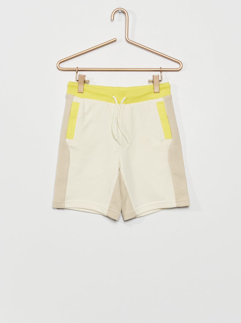 Short deportivo de felpa BLANCO - Kiabi