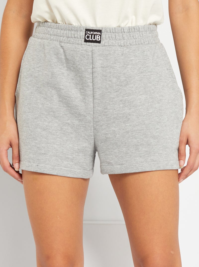 Short deportivo de felpa GRIS - Kiabi