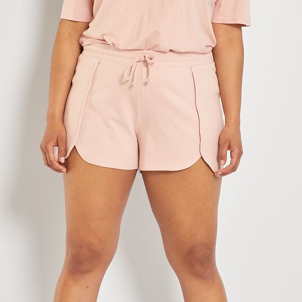 Short deportivo de felpa tallas grandes mujer - rosa - Kiabi - 10,00€