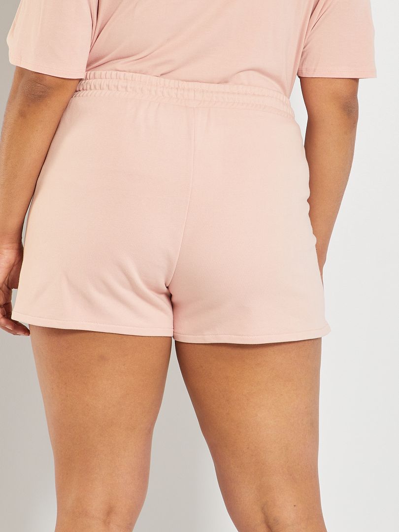 Short deportivo de felpa rosa - Kiabi