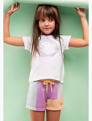 Short Deportivo De Niña En Multicolor