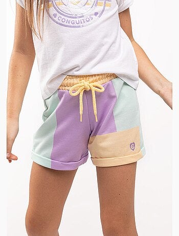 Short Deportivo De Niña En Multicolor