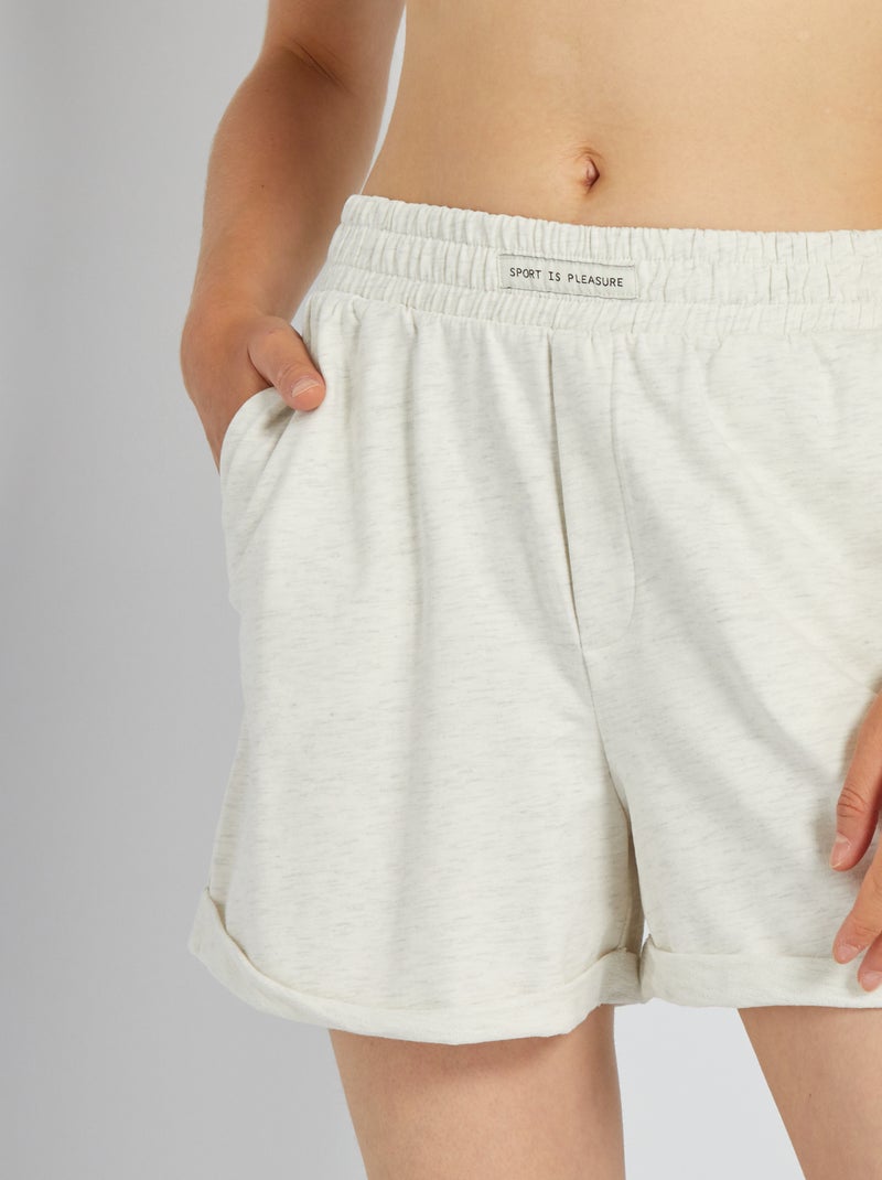 Short deportivo de punto torcido GRIS - Kiabi