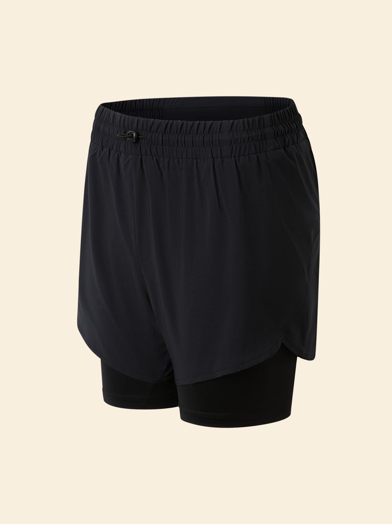 Short deportivo modelo 2 en 1 - (ekstract) Negro - Kiabi