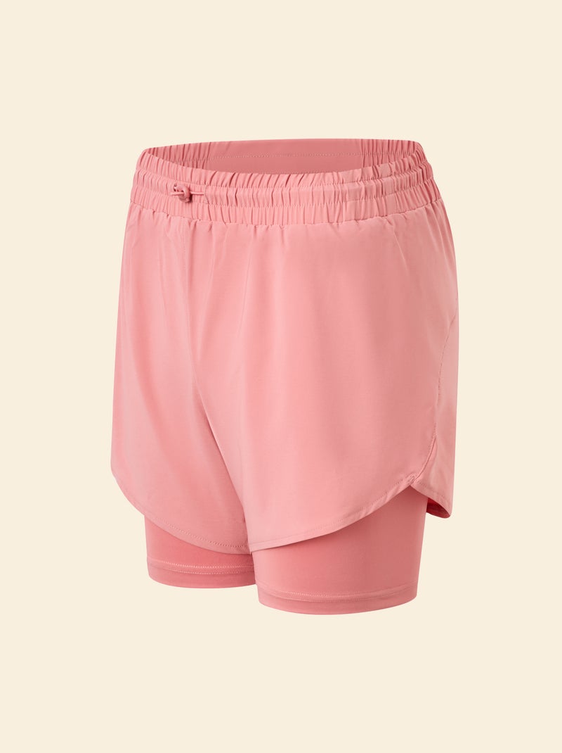 Short deportivo modelo 2 en 1 - (ekstract) Rosa - Kiabi