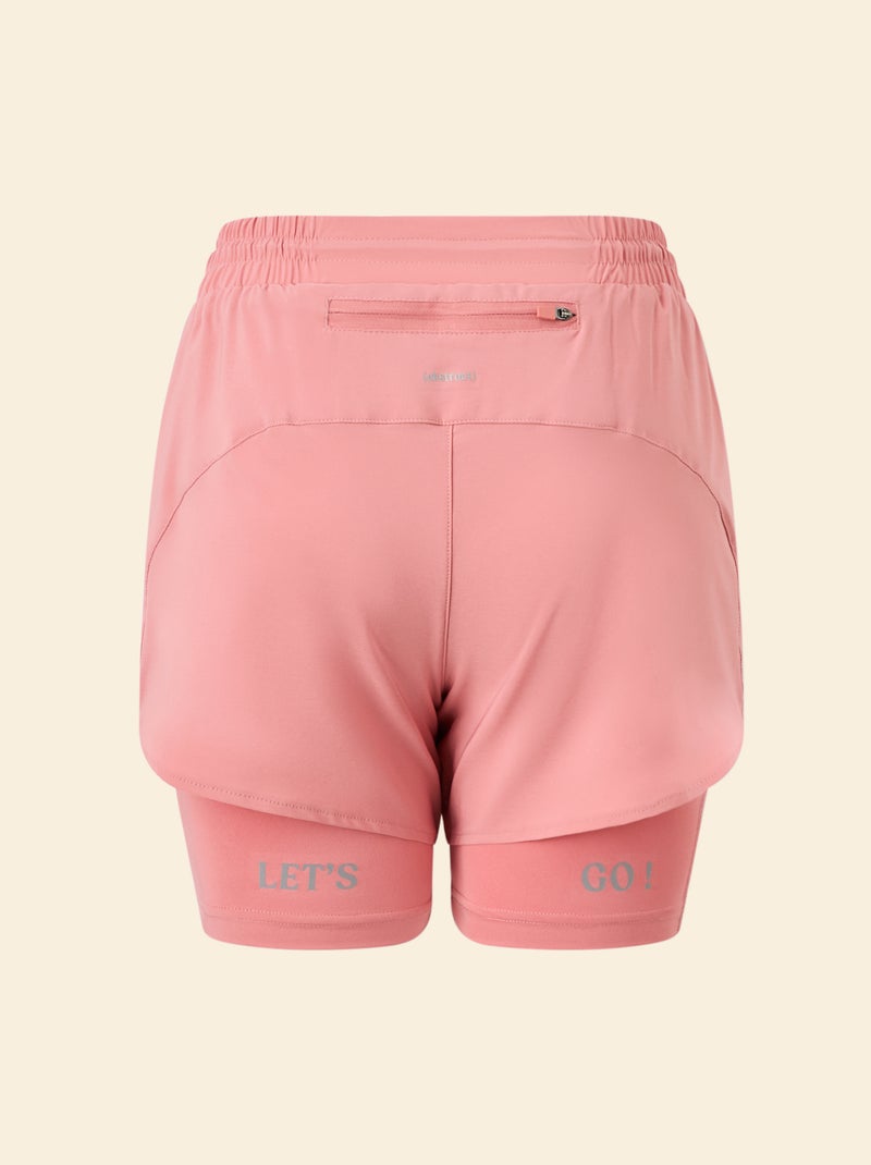 Short deportivo modelo 2 en 1 - (ekstract) Rosa - Kiabi