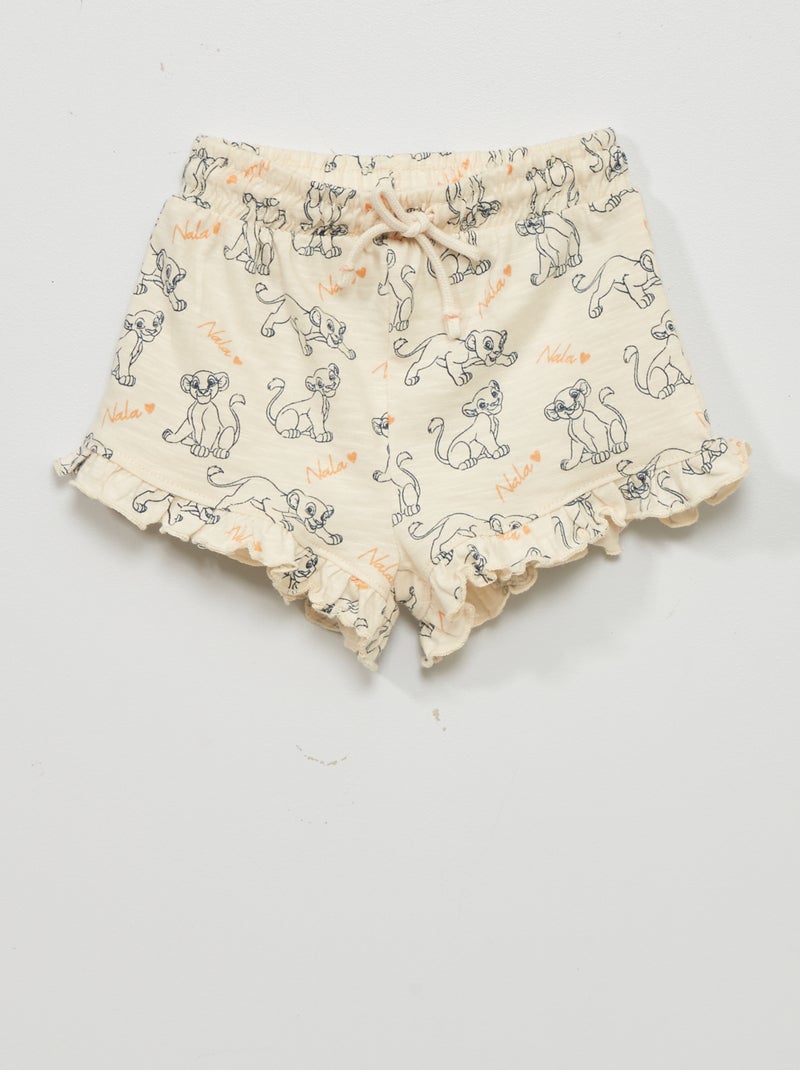 Short 'Disney' con volantes' BLANCO - Kiabi