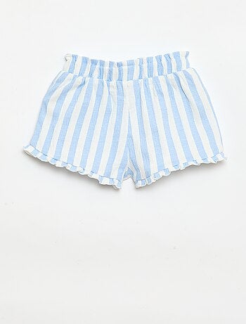 Short estampado con bajo volanteado