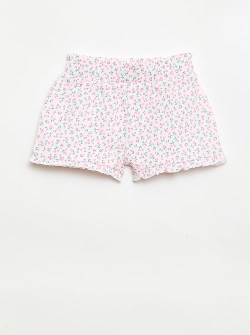 Short estampado con bajo volanteado - Kiabi