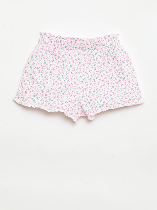 Short estampado con bajo volanteado - Kiabi