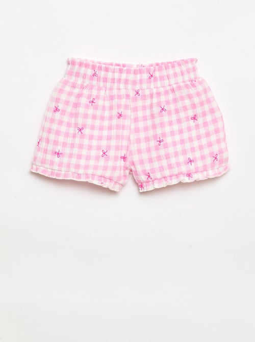 Short estampado con bajo volanteado - Kiabi