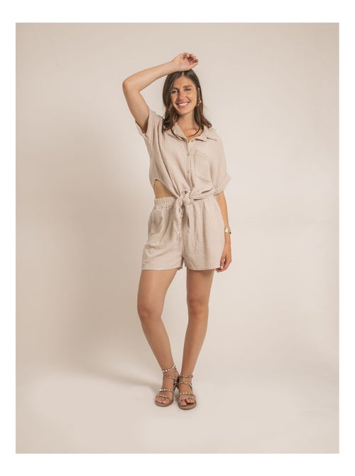 Short fluido de gasa de algodón XELIA - Kiabi
