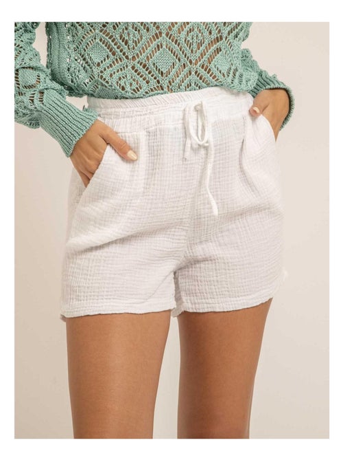Short fluido de gasa de algodón XELIA - Kiabi